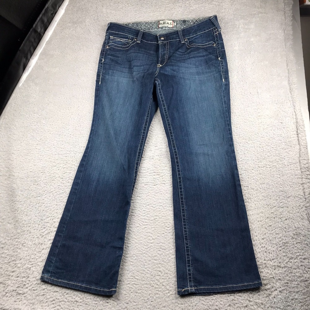 Ariat REAL Jeans Womens 34 (39x32) Mid Rise Boot Western Cowgirl Stretch Denim